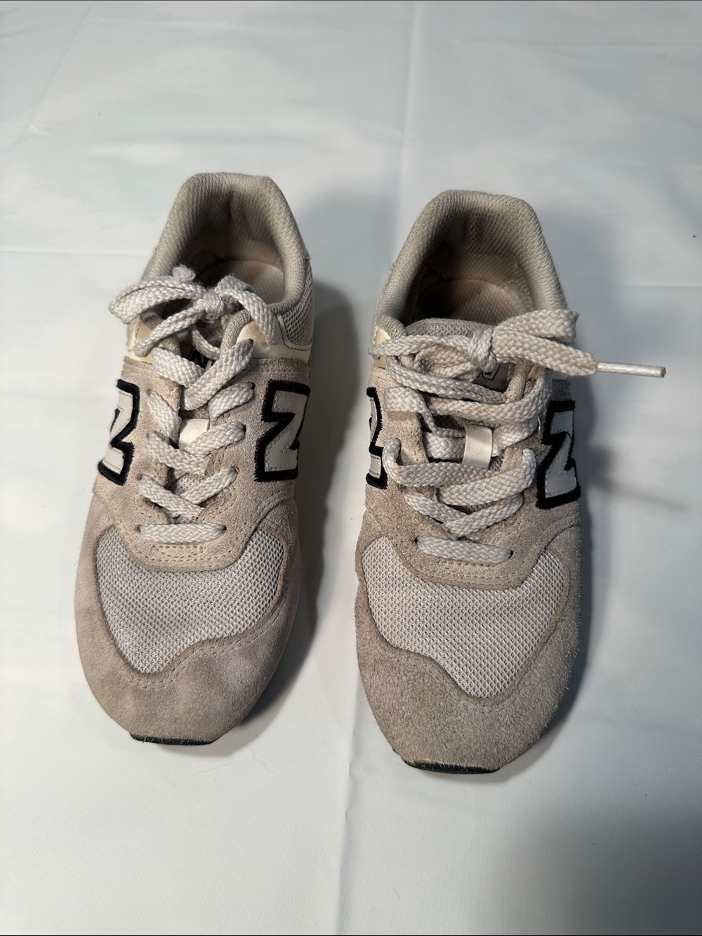 New Balance Kids Neutral Beige and Gray Lace-Up Sneakers size 2.5 - Picture 15 of 15